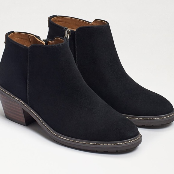 Sam Edelman Black Suede Waterproof Pryce Ankle Boots Size 10 M NWT